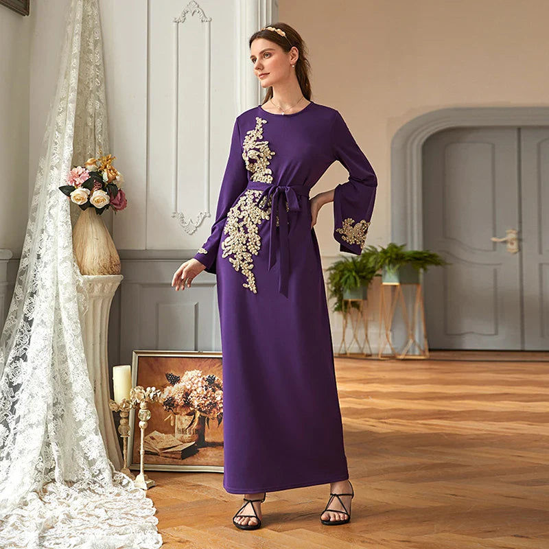 Eid Mubarak Cralom Dubai Kaftan Abaya Dress