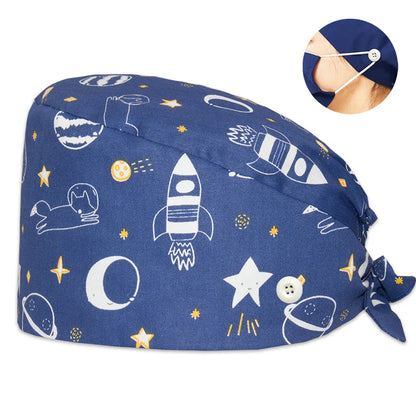Cralom Cotton Scrub Cap for Men and Women
