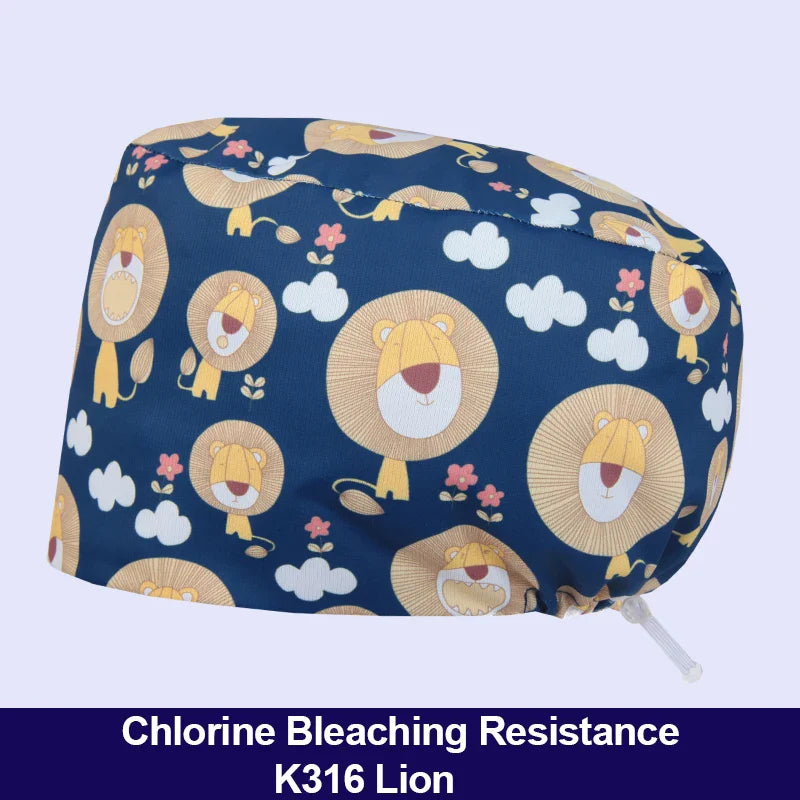 Cralom Silky Scrub Cap with Cordlock Adjustable Elastic Work Hat