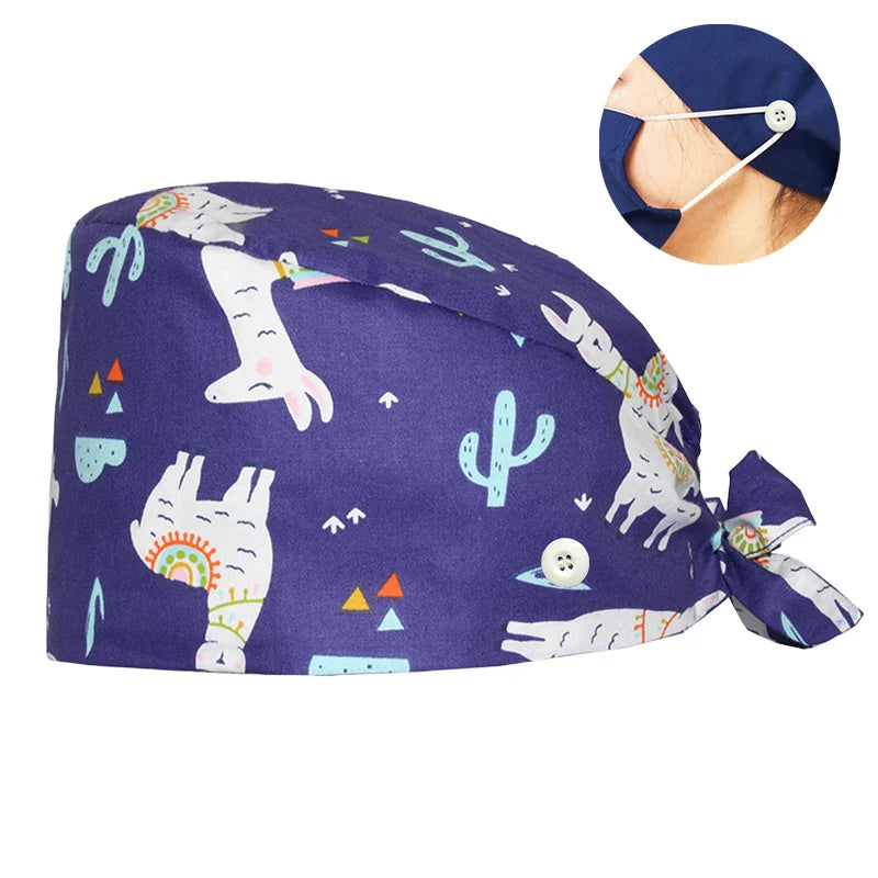 Cralom Cotton Scrub Cap for Men and Women