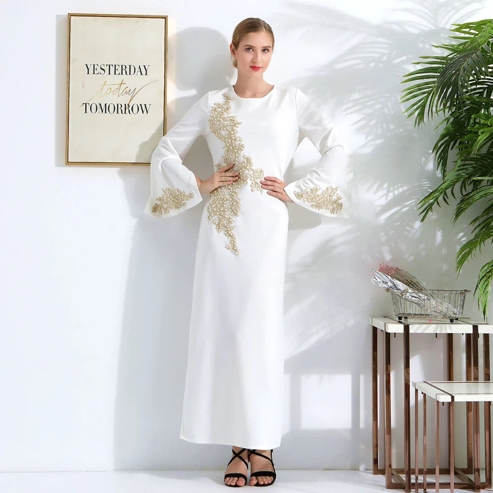 Eid Mubarak Cralom Dubai Kaftan Abaya Dress