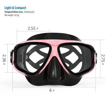 Cralom 2024 Diving Mask Set for Adults - Anti-Fog Goggles, Snorkel Tube
