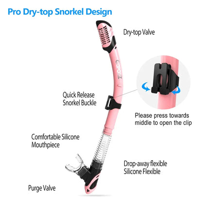Cralom 2024 Diving Mask Set for Adults - Anti-Fog Goggles, Snorkel Tube