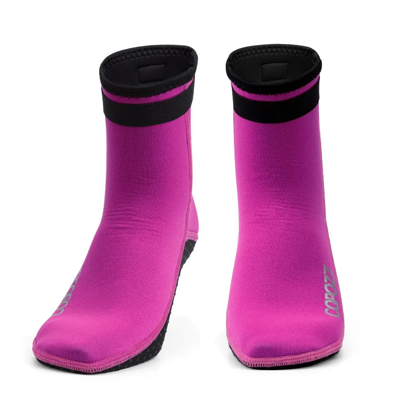 Cralom 3mm Neoprene Diving Socks Boots Water Shoes for Men Women