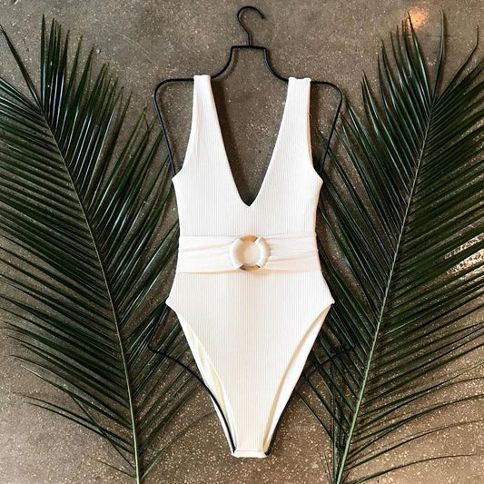Cralom Amber Belt One Piece Swimwear for Women