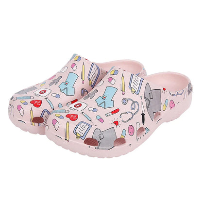 Cralom Women's Classic Nurse Clogs Outdoor Slippers