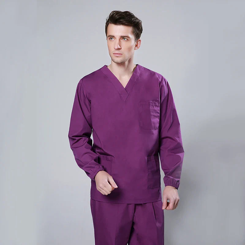 Cralom V-Neck Scrub Set for Healthcare Professionals