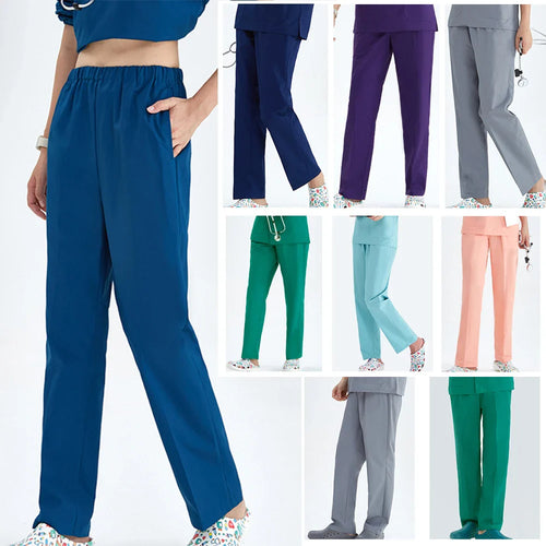 Cralom Cargo Scrub Pant with Full Elastic Waistband & Drawstring