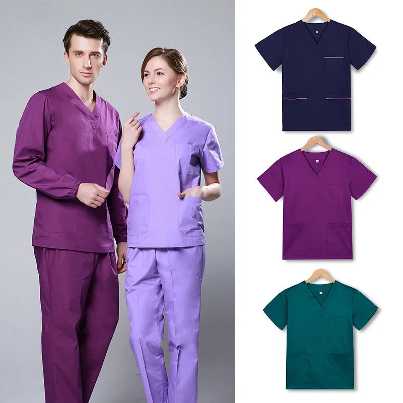 Cralom V-Neck Scrub Set for Healthcare Professionals