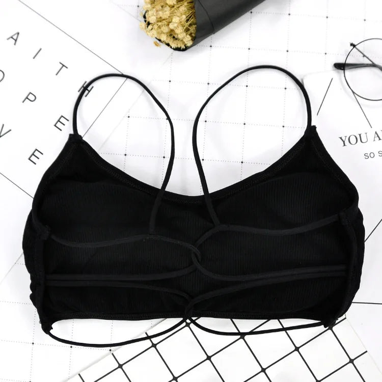 Cralom Strappy Yoga Sports Bra: Stylish Comfortable Workout Top for Women