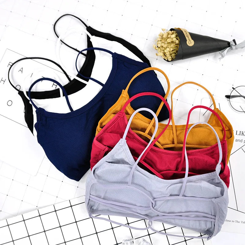 Cralom Strappy Yoga Sports Bra: Stylish Comfortable Workout Top for Women