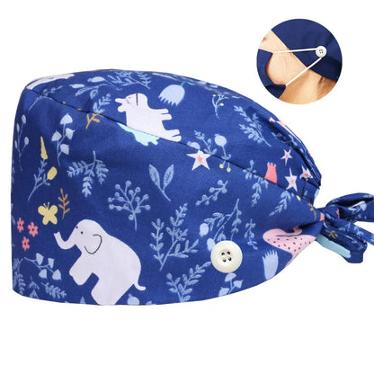 Cralom Cotton Scrub Cap for Men and Women