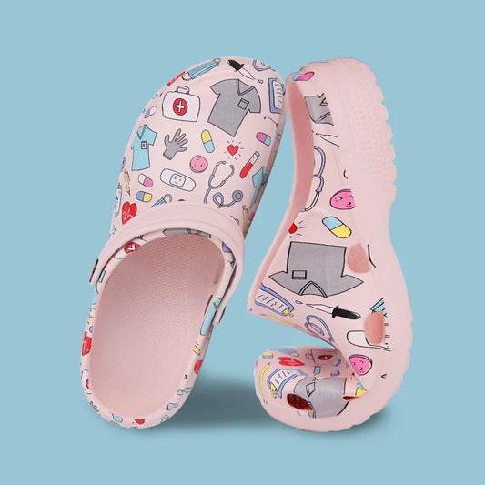 Cralom Women's Classic Nurse Clogs Outdoor Slippers