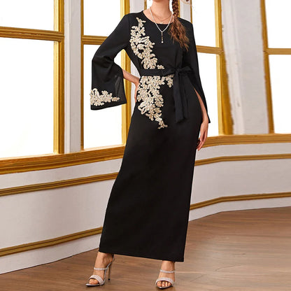 Eid Mubarak Cralom Dubai Kaftan Abaya Dress