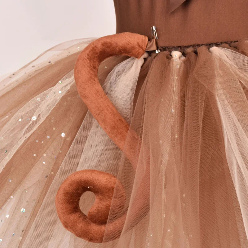 Cralom Monkey Tutu Dress for Children's Day Cosplay and Dance