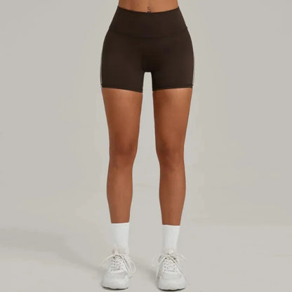 Cralom Color Block Yoga Shorts: High-Waist, Tummy Control & Booty-Lifting Fit