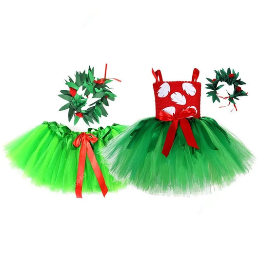 Cralom Princess Tutu Dress Set & Garland - Girls Party Outfits