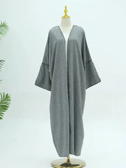 Cralom Kimono Eid Abaya Dress for Modest Muslim Women