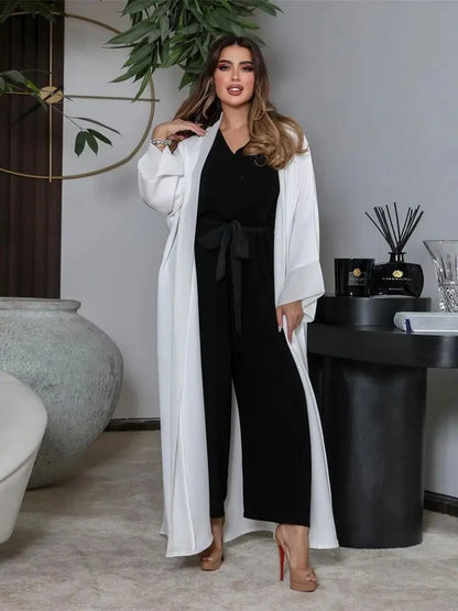 Cralom Luxury Chiffon Kimono Abaya Modest Dress
