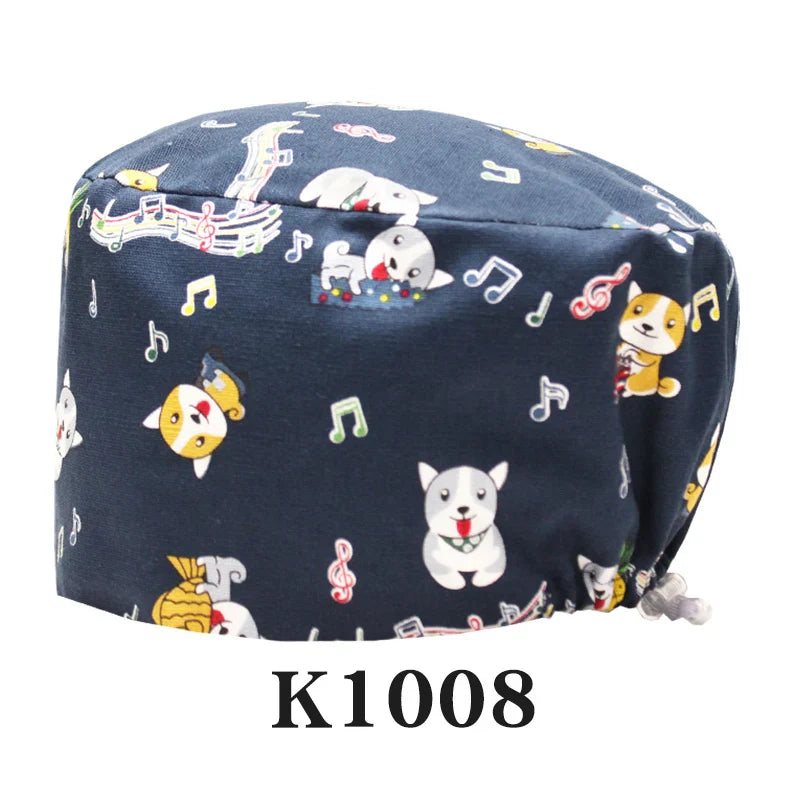 Cralom Cotton Scrub Caps | Adjustable Surgical Hats for Women and Men