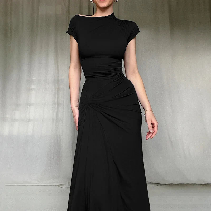 Cralom Sexy Twisted Slit Long Skirt Dress Summer 2025