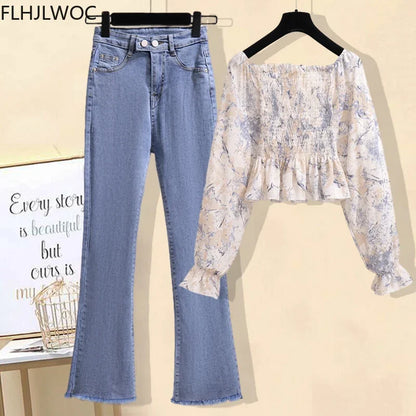 Cralom Floral Print Off Shoulder Peplum Top