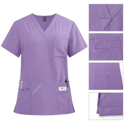 Cralom Medical Nursing Uniforms Set for Beauticians and Pet Clinic Staff