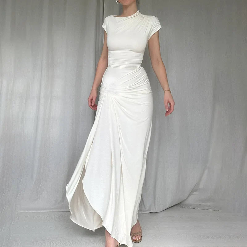 Cralom Sexy Twisted Slit Long Skirt Dress Summer 2025