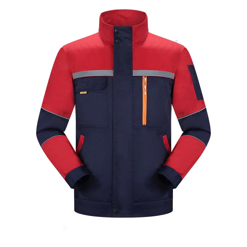 Cralom Reflective Strip Men's Workwear for Construction, Auto Repair & Factory Labor Protection