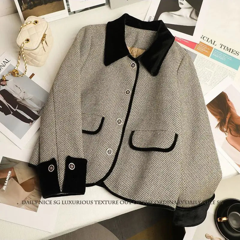Cralom Green Blazer Jacket Women's Autumn Winter Fashion Elegant Trend