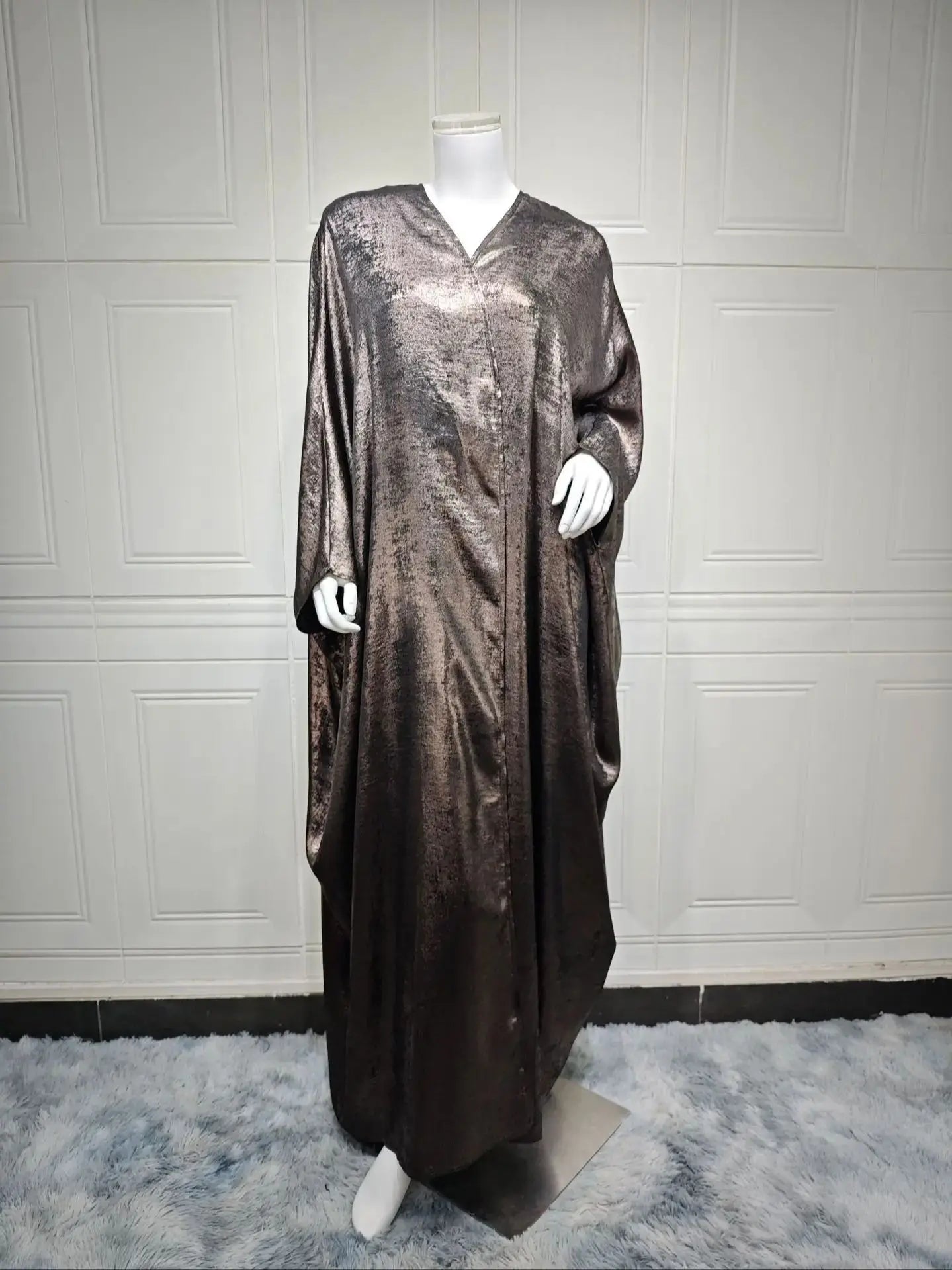 Cralom Shiny Satin Kimono Abaya Dubai Luxury Muslim Kaftan Robe Femme By Cralom Ramadan