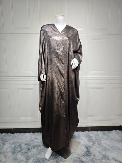 Cralom Shiny Satin Kimono Abaya Dubai Luxury Muslim Kaftan Robe Femme By Cralom Ramadan