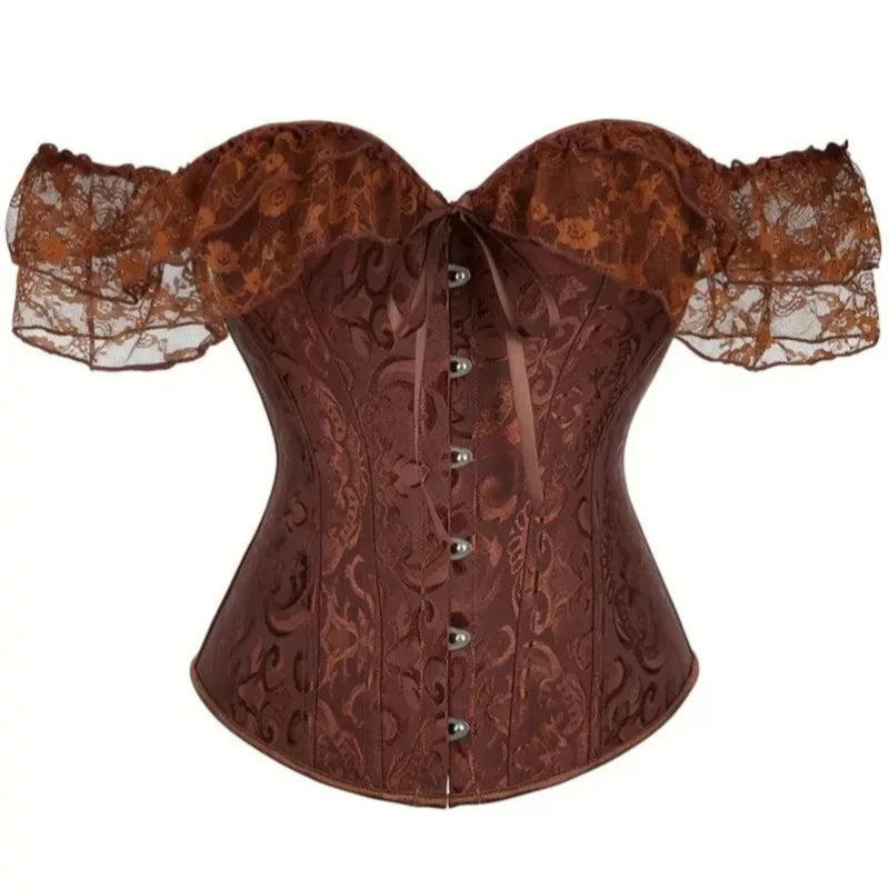 Cralom Lace Corset Top - Women's Shapewear Waist Trainer & Body Shaper Top