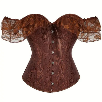 Cralom Lace Corset Top - Women's Shapewear Waist Trainer & Body Shaper Top