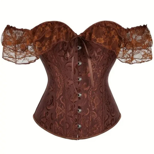 Cralom Lace Corset Top - Women's Shapewear Waist Trainer & Body Shaper Top