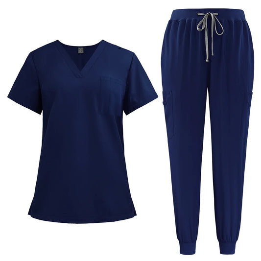 Cralom Men's Nurse Scrubs Set: Classic Medical Uniform for Clinical Work