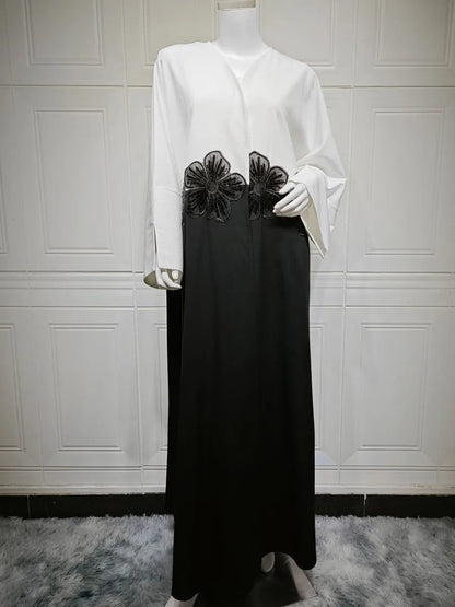 Cralom Luxury Kimono Abaya Maxi Dress for Elegant Muslim Fashion