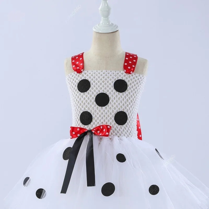 Cralom Dalmatians Mesh Tutu Dress for Girls