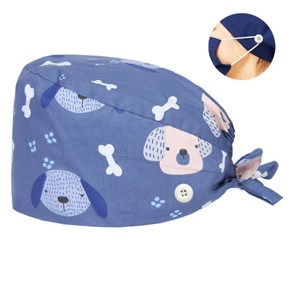 Cralom Cotton Surgical Hat for Nurses