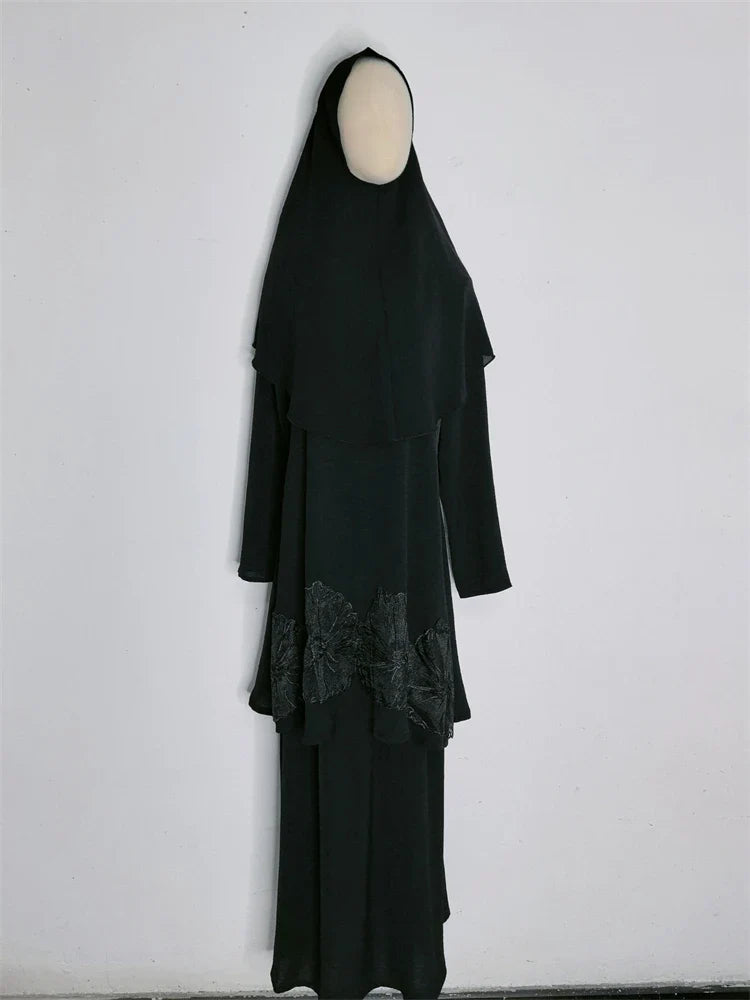 Cralom Cralom Ramadan Abaya Set - Modest Muslim Women's 3 Piece