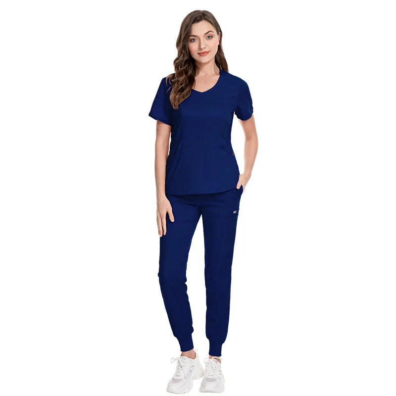 Cralom Women's Medical Scrub Set with Nursing Accessories