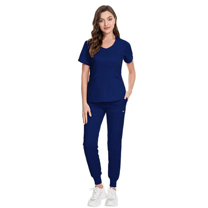 Cralom Women's Medical Scrub Set with Nursing Accessories