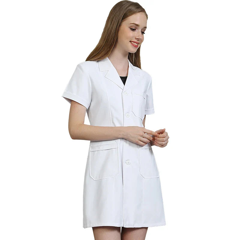 Cralom Silky Lab Coat Dentist Uniform - Anti-static Midriff Coat