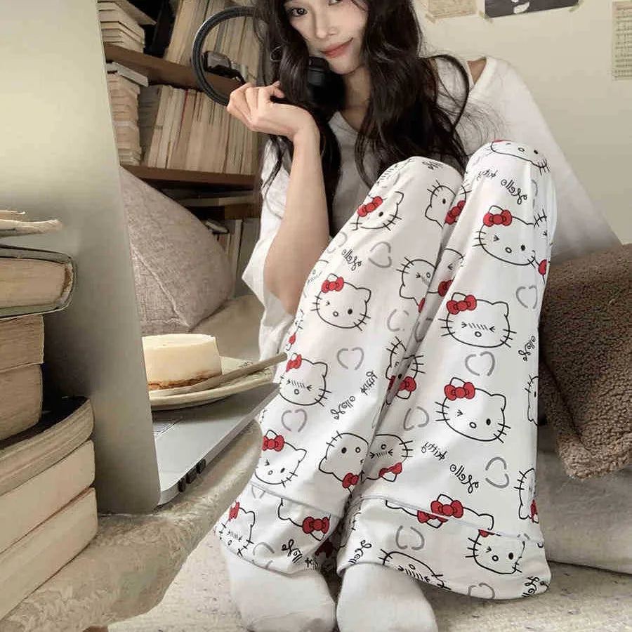 Cralom Kitty Cat Pajama Shorts for Girls - Spring/Summer 2025 Collection