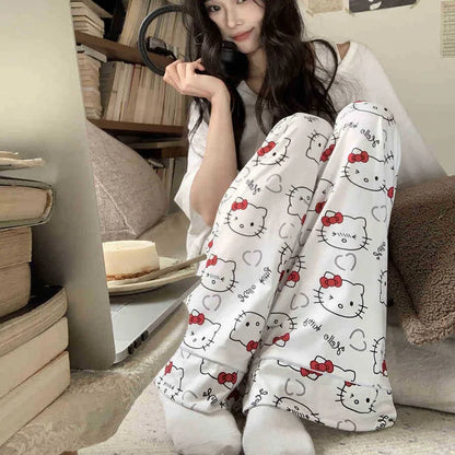 Cralom Kitty Cat Pajama Shorts for Girls - Spring/Summer 2025 Collection