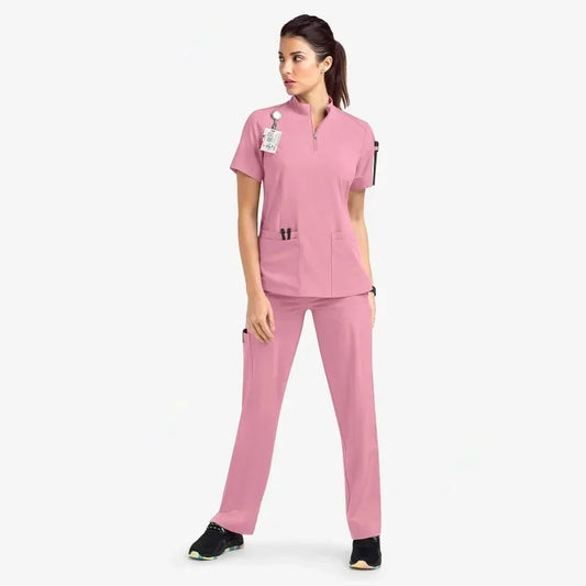 Cralom V-Neck Top & Pant Set: Modern Hospital Workwear