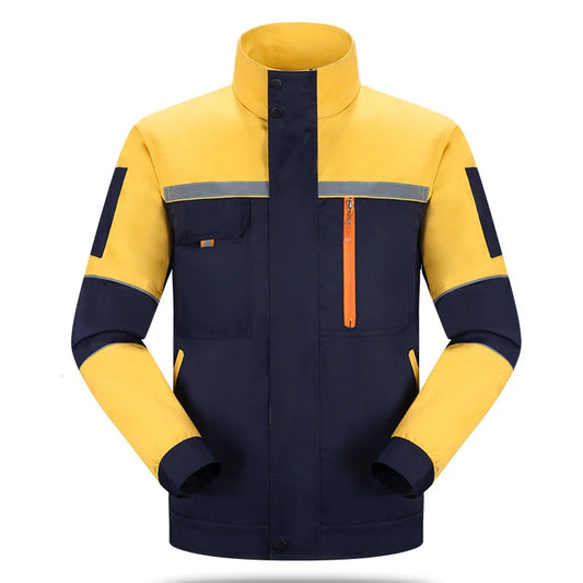 Cralom Reflective Strip Men's Workwear for Construction, Auto Repair & Factory Labor Protection