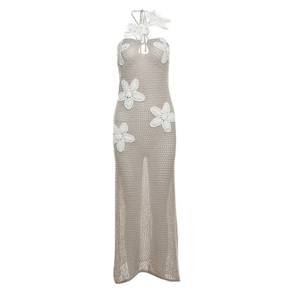 Cralom Halter Knit Bodycon Dress: Sexy & Elegant Beach Clubwear for Summer Trend