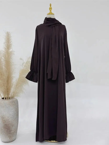 Ramadan Modest Abaya Dress for Women by Cralom - Eid Kaftan Robe Muslim Fashion
