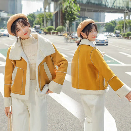 Cralom Women's Cold Weather Wool Coat | Insulated Fleece Jacket for Winter